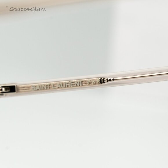 Saint Laurent Women Eyeglasses Transparent Nude Square SL474OPT 003 BRAND NEW - Picture 6 of 7